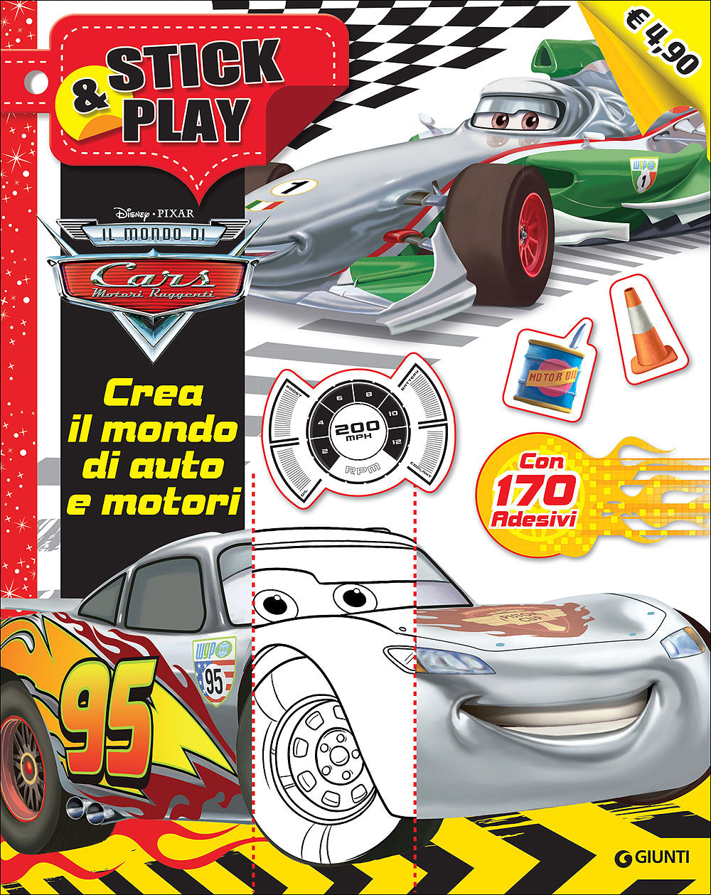 Stick&Play - Cars::Crea il mondo di auto e motori - Con 170 Adesivi