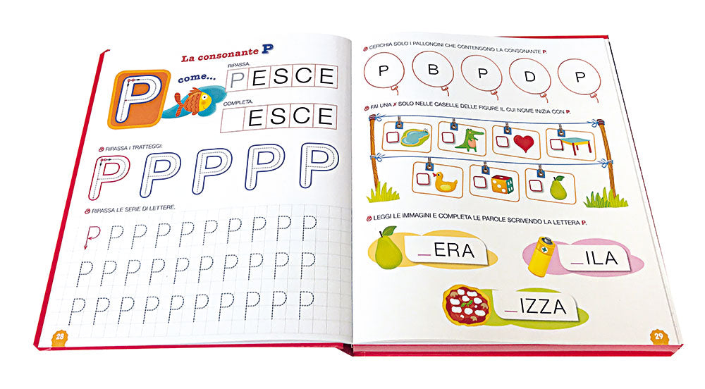 Dalle lettere alle parole::All'interno del kit: - Un libro con le pagine riscrivibili - 96 tessere fustellate per ricomporre tante parole utilizzando l'apposito compositoio - Un pennarello con inchiostro cancellabile