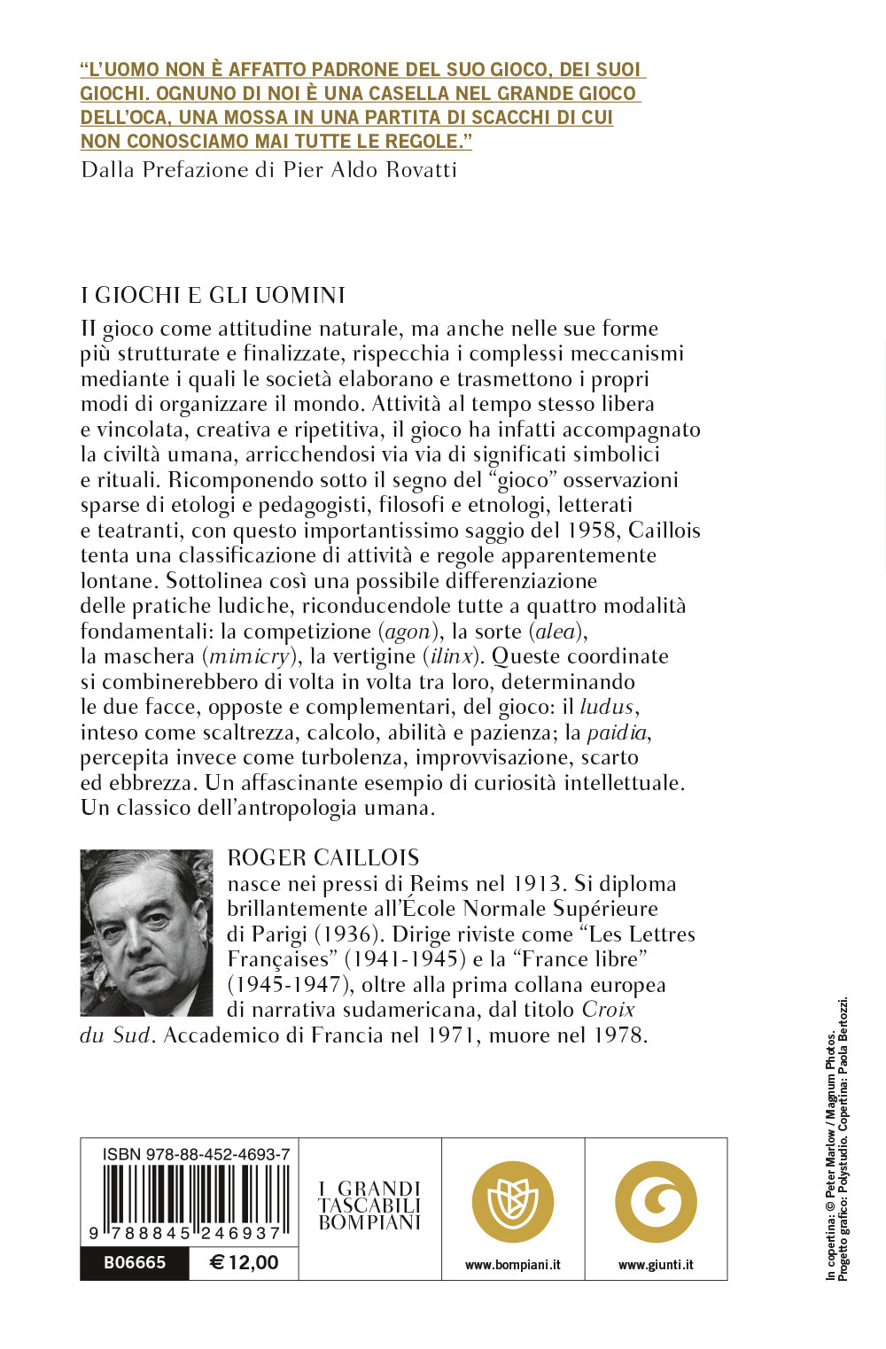 I giochi e gli uomini::La maschera e la vertigine