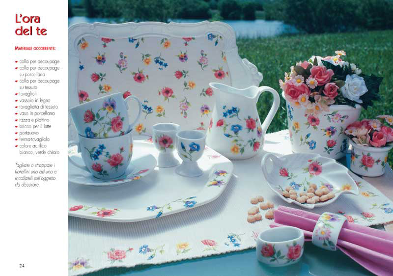 Decoupage con il tovagliolo. Motivi floreali