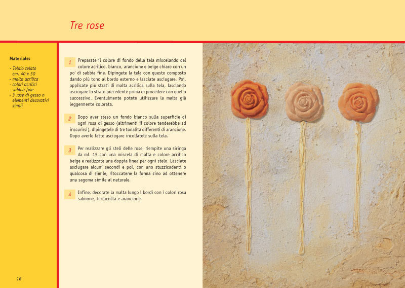 Decorare tele con le malte acriliche