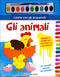 Colora con gli acquerelli - Gli animali::Con modelli colorati da ricopiare - Con pennello e 10 pastiglie d'acquerello