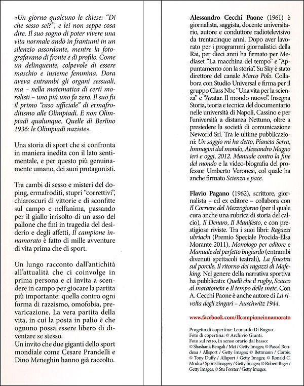 Il campione innamorato::Giochi proibiti dello sport - Prefazione di Cesare Prandelli. Con una lettera di Dino Meneghin
