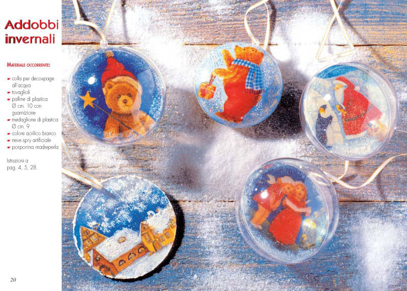 Addobbi natalizi con il decoupage