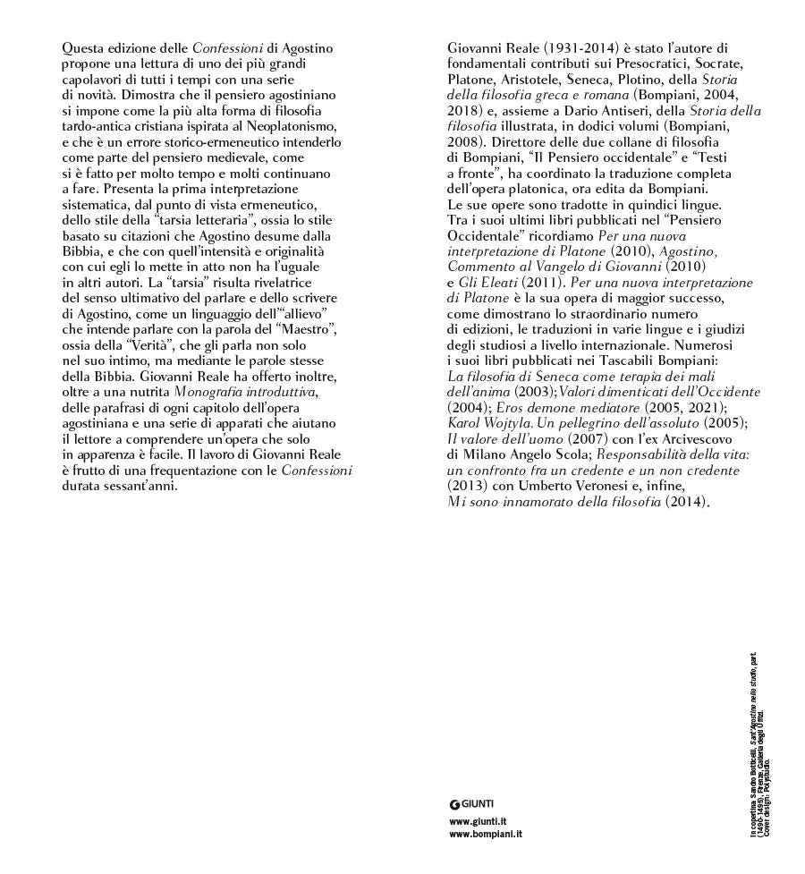 Le confessioni. Testo latino a fronte