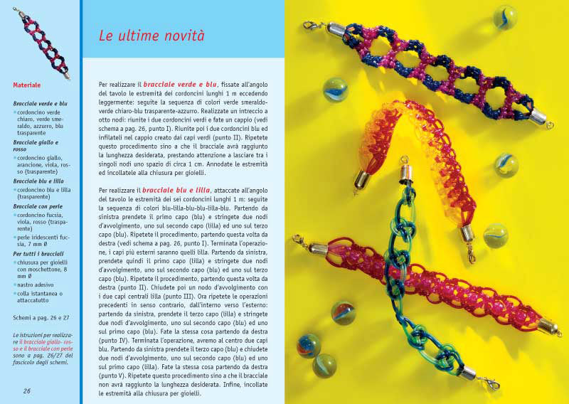 Scoubidou da favola::Inserto degli schemi staccabile