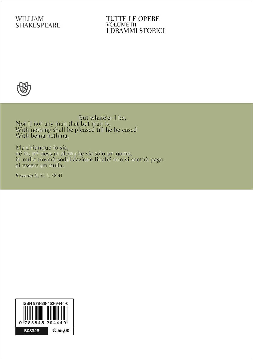 Tutte le opere. Vol. 3: I drammi storici::Testo inglese a fronte