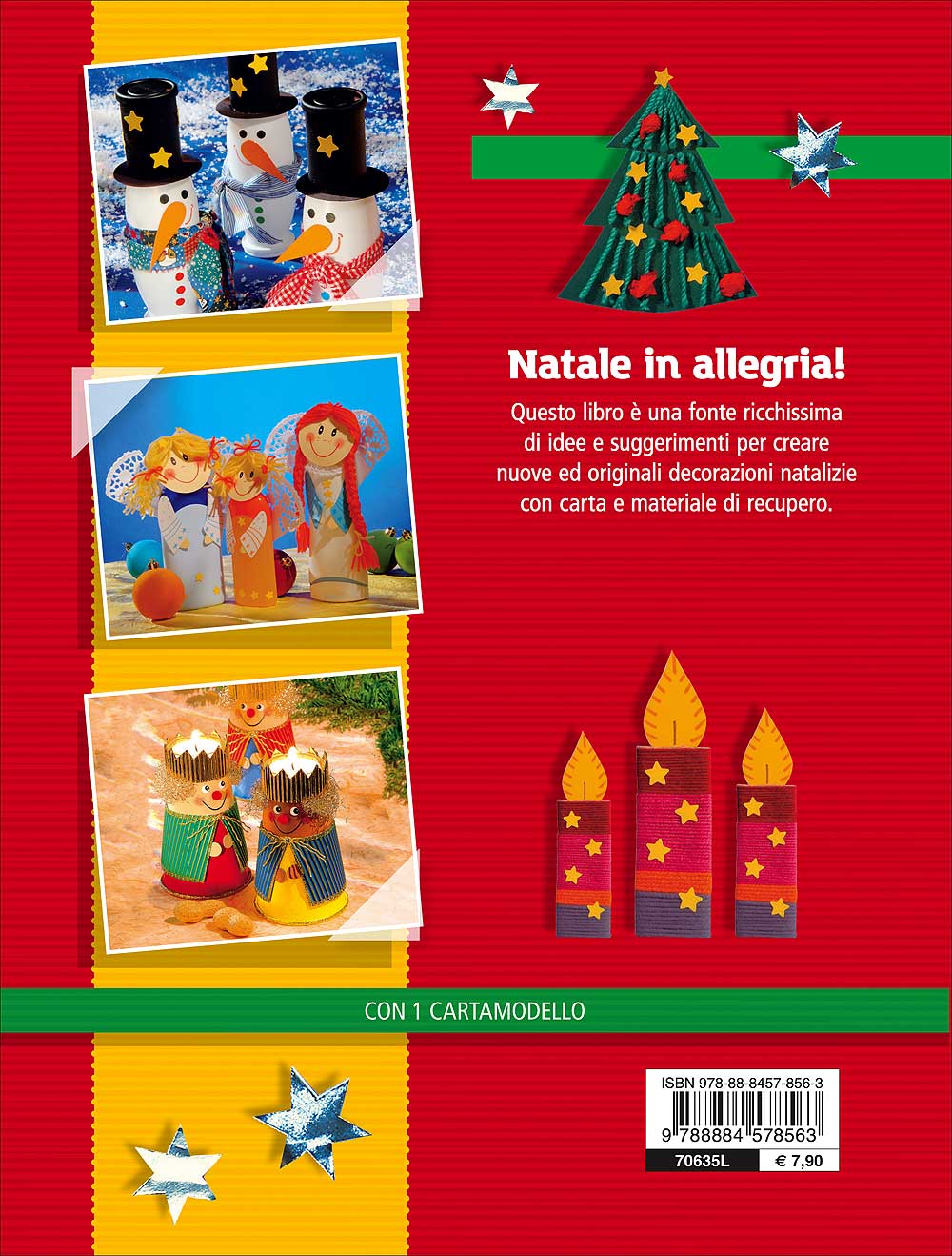 Creare a Natale con materiale di recupero::Con 1 cartamodello