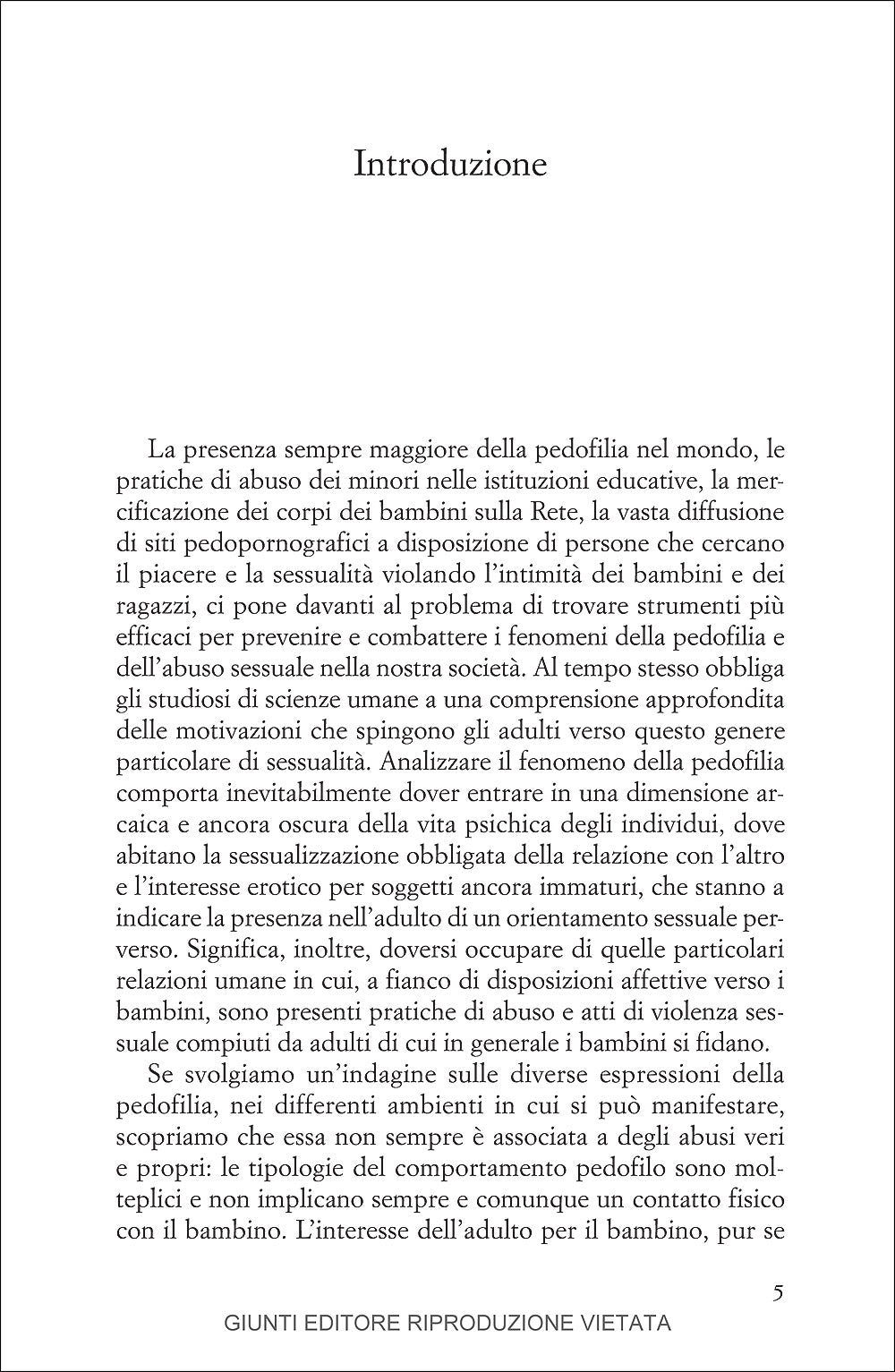 La voglia oscura::Pedofilia e abuso sessuale