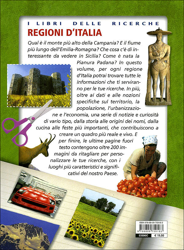 Regioni d'Italia dall'A alla Z::Con tante immagini da ritagliare per le tue ricerche