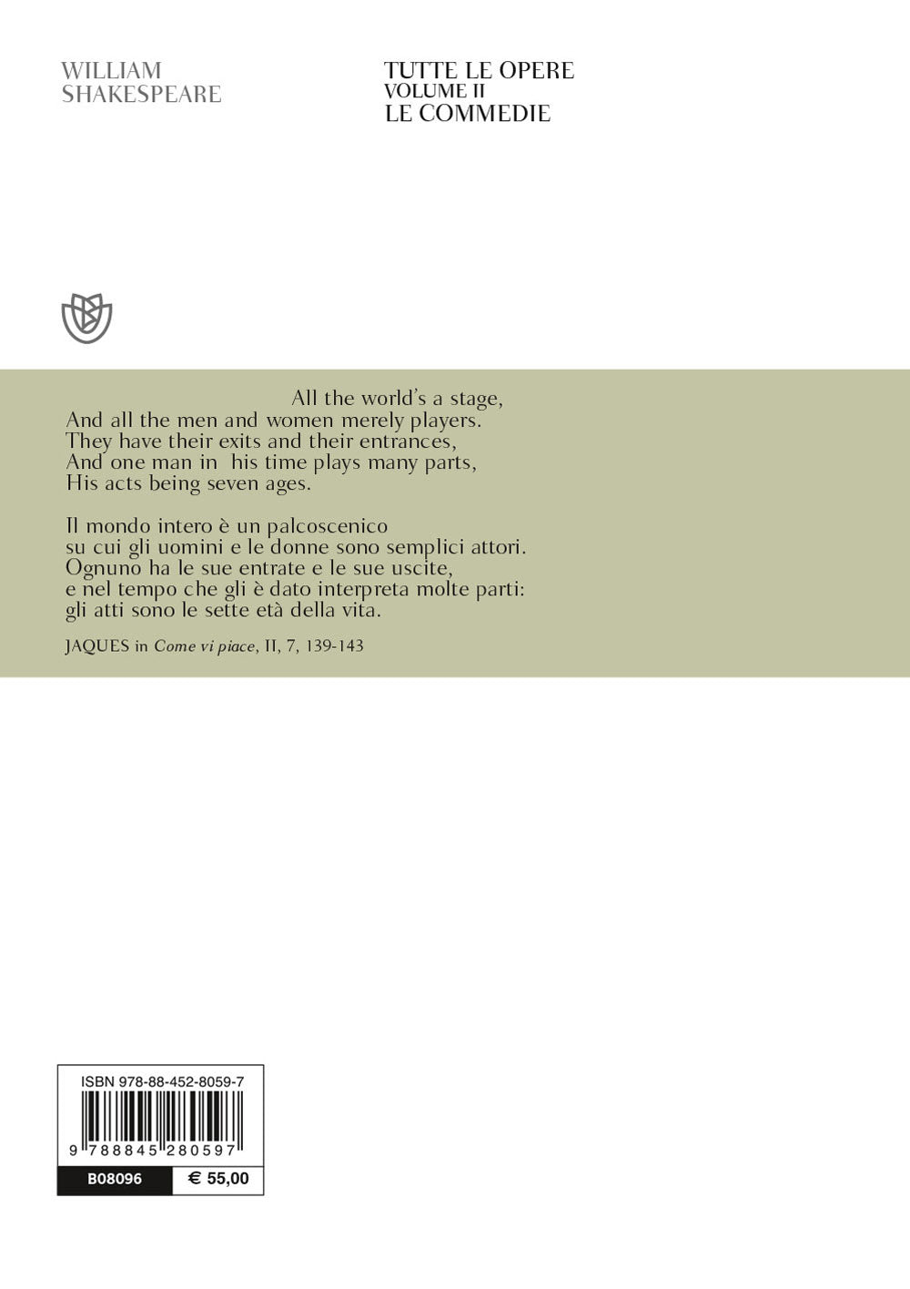 Tutte le opere. Vol. 2: Le commedie::Testo inglese a fronte