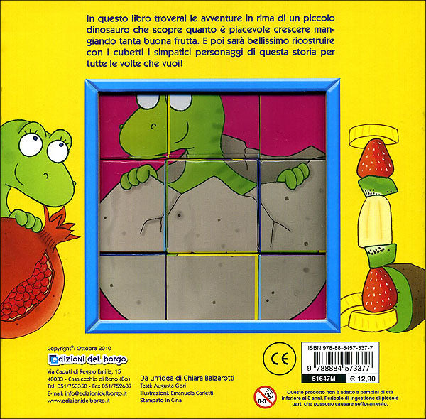 Amici dinosauri::I libri dei cubi. All'interno uno splendido libro cartonato e nove cubetti con cui i bambini si divertiranno a ricostruire i personaggi della storia!
