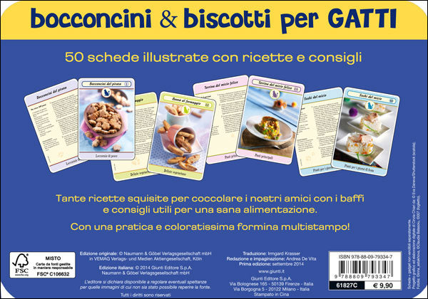 Bocconcini & biscotti per gatti fatti da te::Con una formina multistampo - 50 schede con ricette e consigli per renderli felici