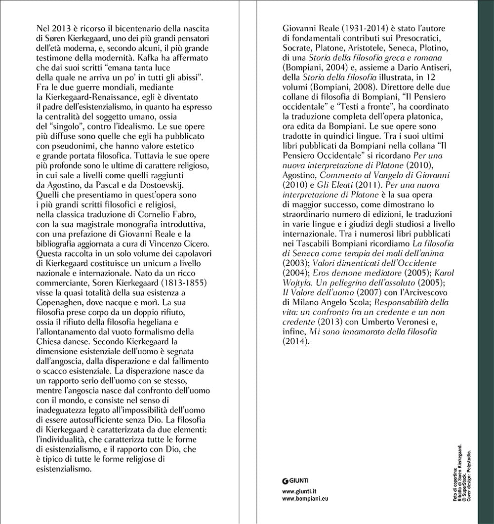 Le grandi opere filosofiche e teologiche::Testi originali a fronte