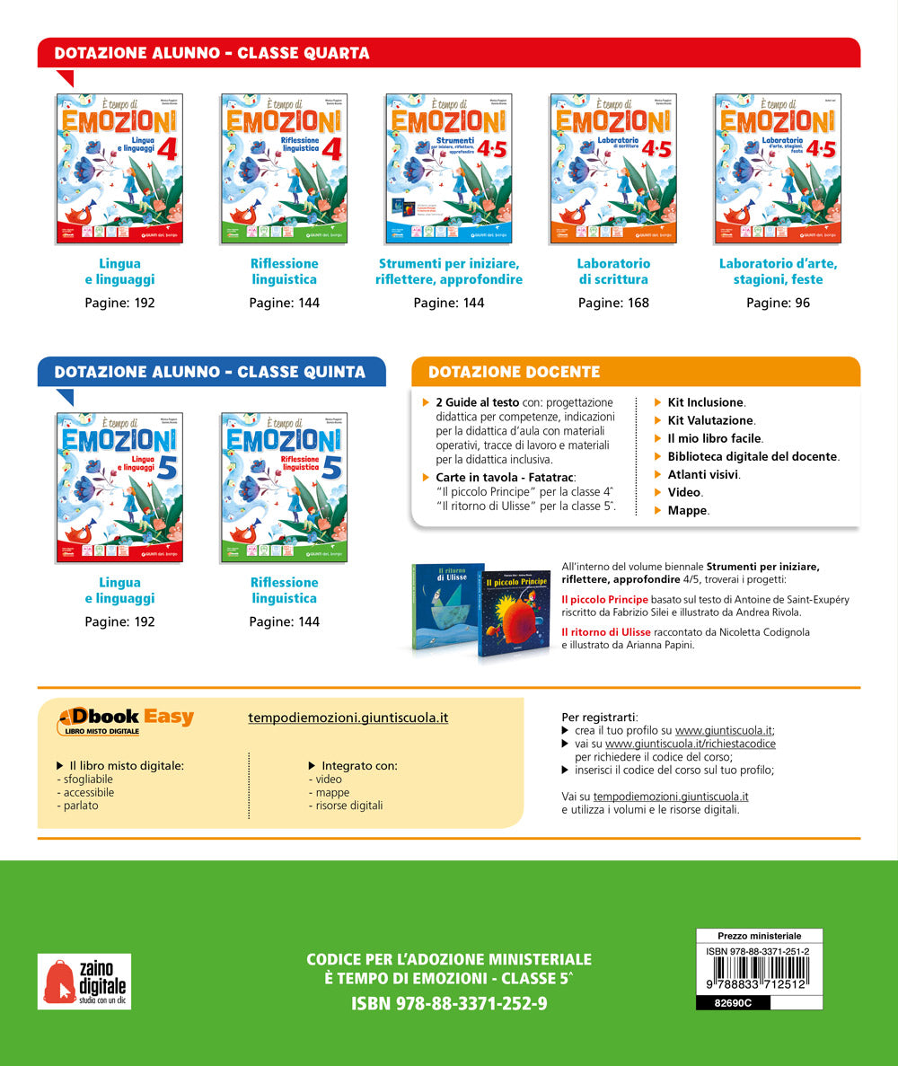 E' tempo di emozioni Riflessione linguistica classe 5