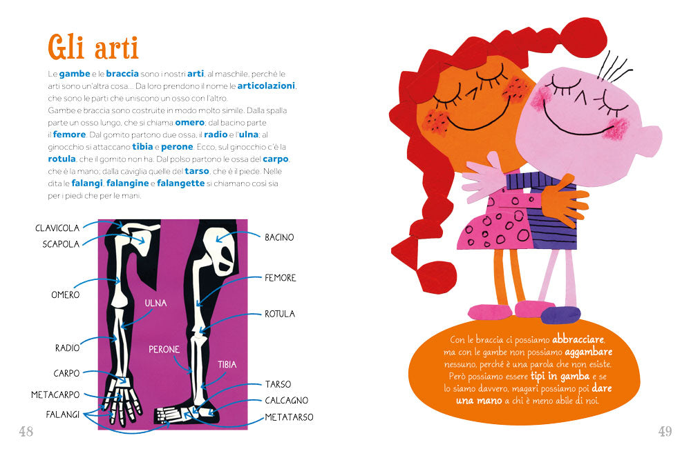 Dalla testa ai piedi::Sopra sotto dentro fuori il corpo umano