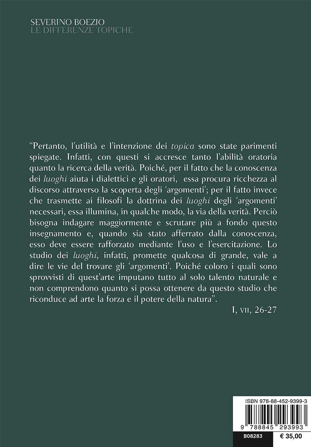 Le differenze topiche::Testo latino a fronte