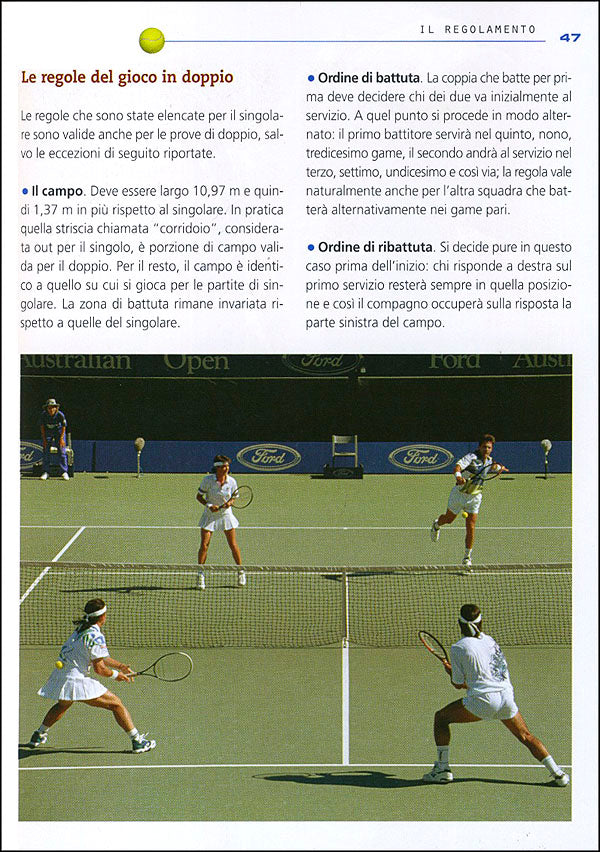 Tennis::Regolamento, tattica, colpi, allenamento