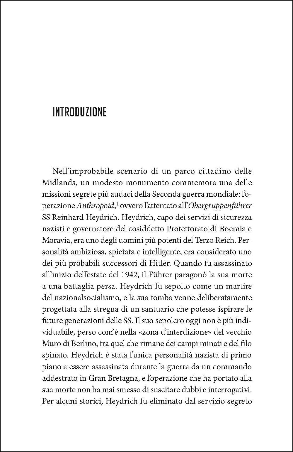 Operazione Anthropoid::L'attentato a Reinhard Heydrich, il ''boia di Praga''