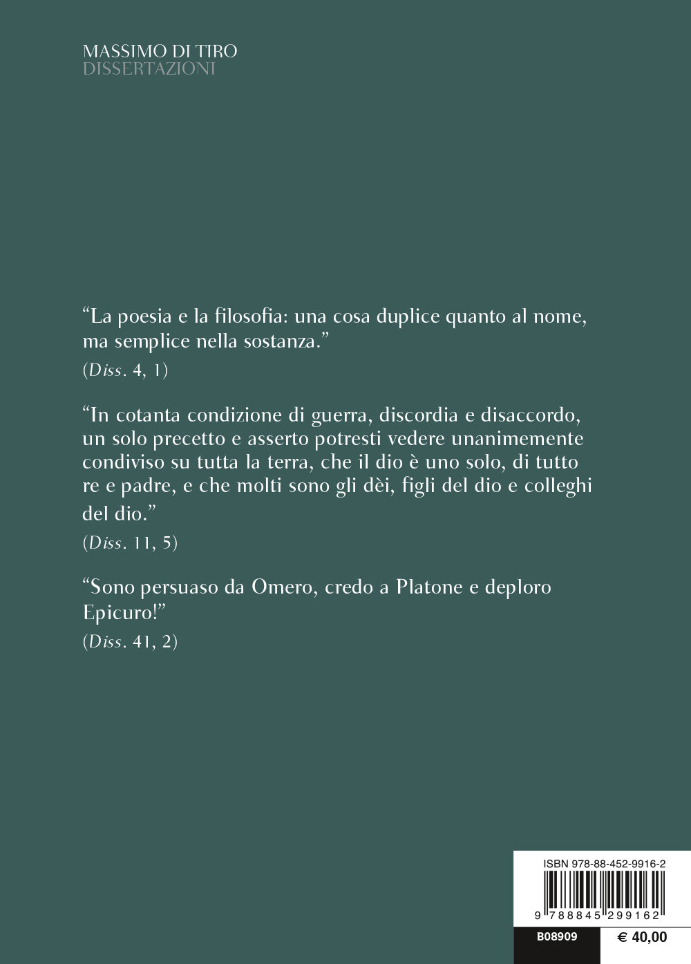 Dissertazioni::Testo greco a fronte
