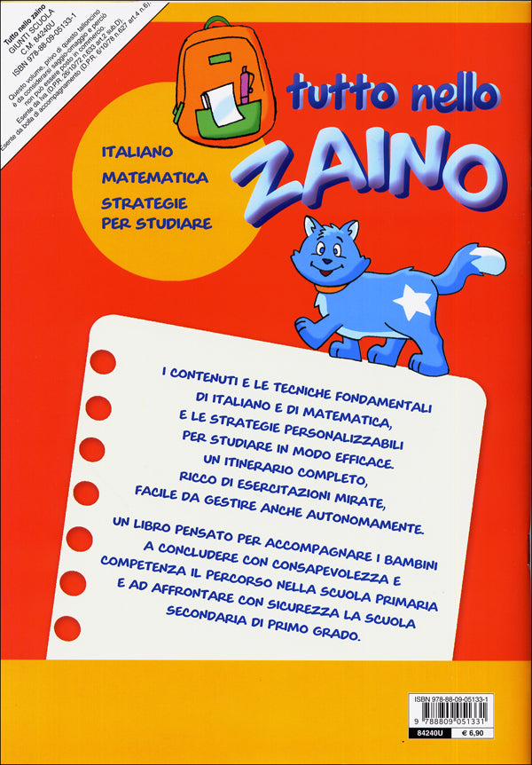 Tutto nello Zaino (Mago Blu 5) + Soluzioni degli esercizi::Italiano, matematica, strategie per studiare. Esercizi di verifica delle competenze in uscita dalla classe quinta. Attività di preparazione alla scuola secondaria di primo grado. Con fascicolo pe