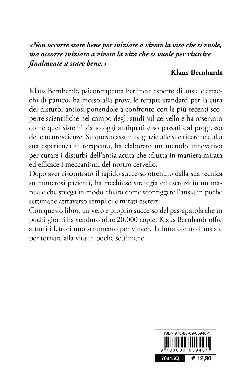 Liberati dall'ansia e dagli attacchi di panico con il metodo Bernhardt