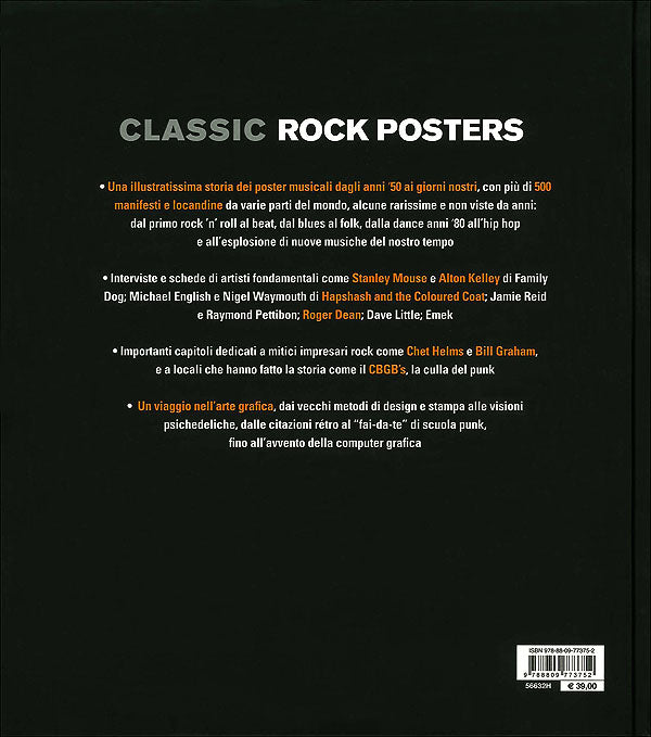 Classic rock posters::60 anni di manifesti, locandine e arte grafica: 1952-2012