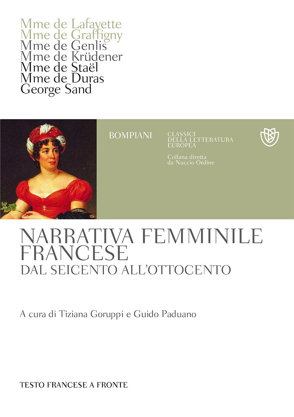 Narrativa femminile francese dal Seicento all'Ottocento::Testo francese a fronte