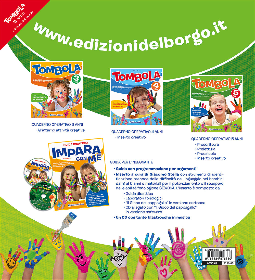 Tombola - 5 anni::Percorsi operativi per la scuola dell'infanzia secondo le nuove Indicazioni Nazionali - Prescrittura Prelettura Precalcolo Inserto creativo
