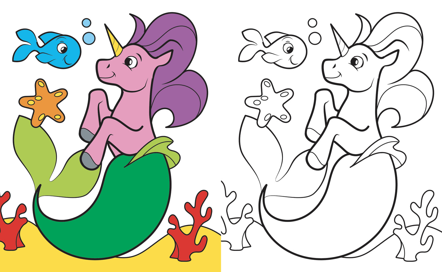 Gli unicorni::Tanti simpatici unicorni tutti da colorare