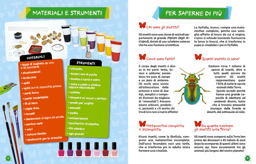 Insetti di sughero::Incredibili insetti da realizzare - Tante curiosità sugli insetti