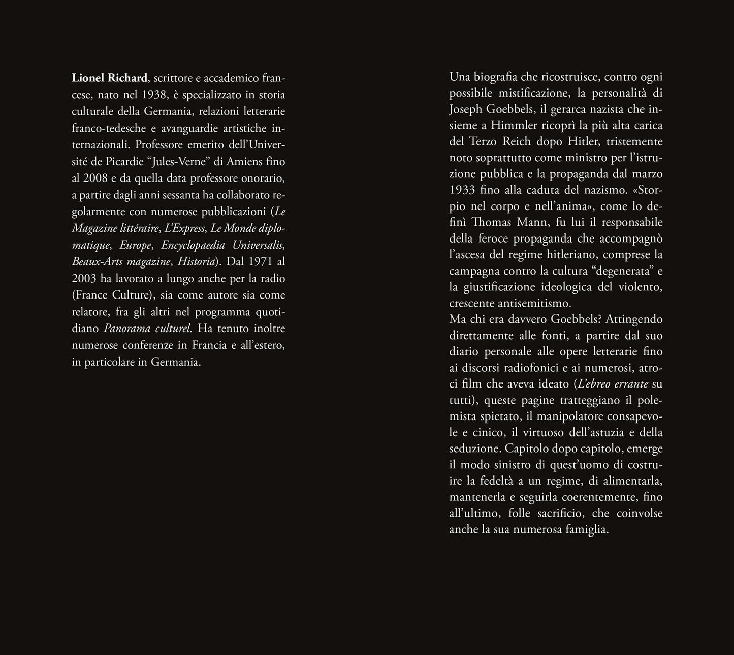 Goebbels::Ritratto di un manipolatore