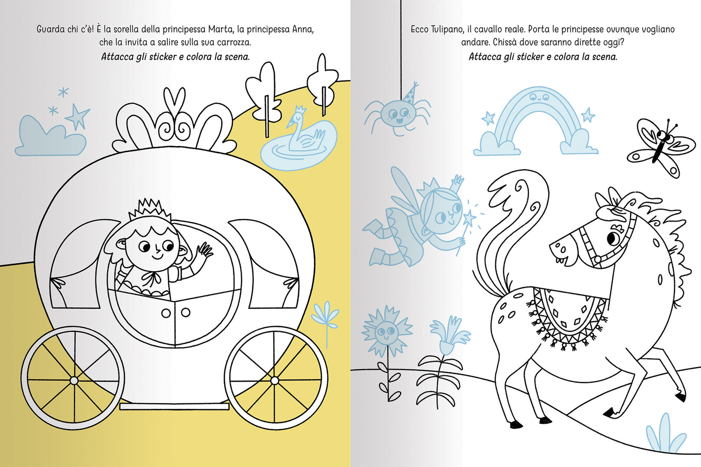 Principesse e Unicorni::Attività, Tatuaggi e Sticker