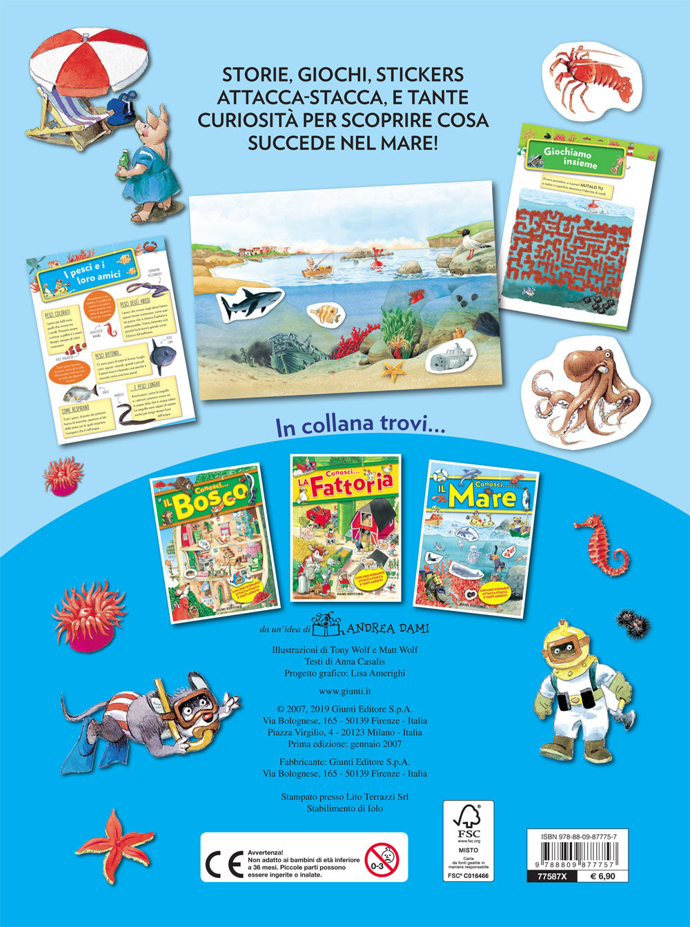 Mare::Albo + scenario con tantissimi attacca-stacca removibili - Illustrazioni di Tony Wolf e Matt Wolf