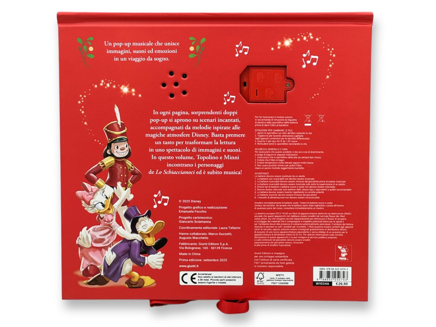 Disney Lo Schiaccianoci con Topolino e Minni I grandi Pop-up 3d musicali::Premi la nota, ascolta la melodia