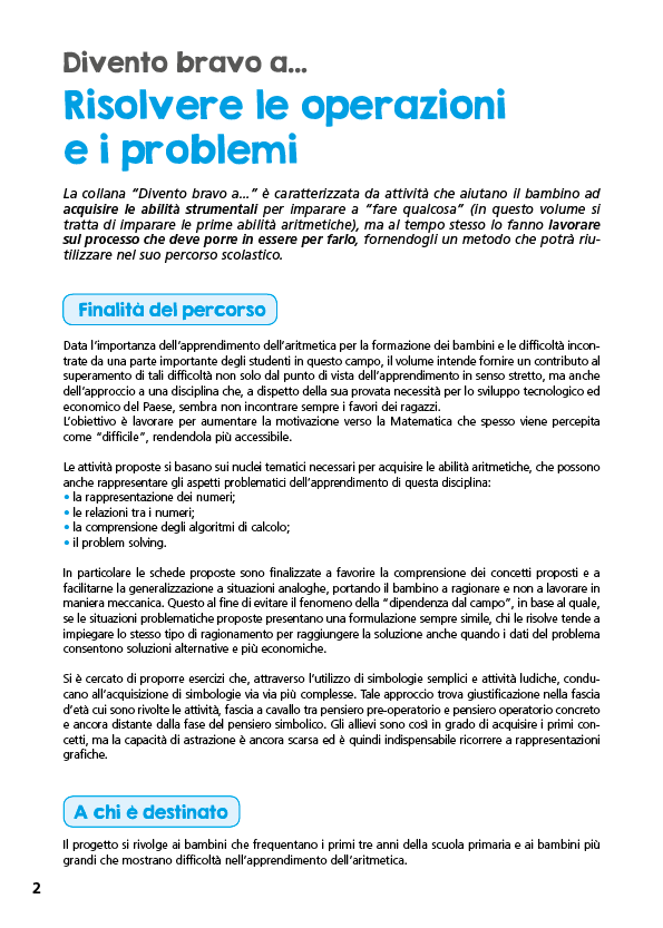 Divento bravo a risolvere le operazioni e i problemi 1-2-3::Dalla comprensione del concetto di numero alla risoluzione dei primi problemi