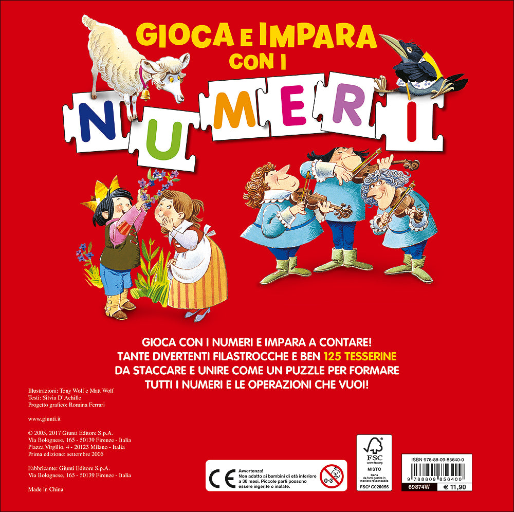 Gioca e impara con i numeri::Con tante tessere da staccare!