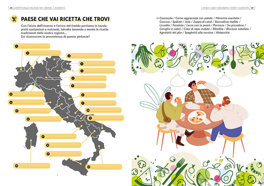 Compiti delle vacanze per i grandi. Inverno::Curiosità - Sport - Cucina - Storia - Musica