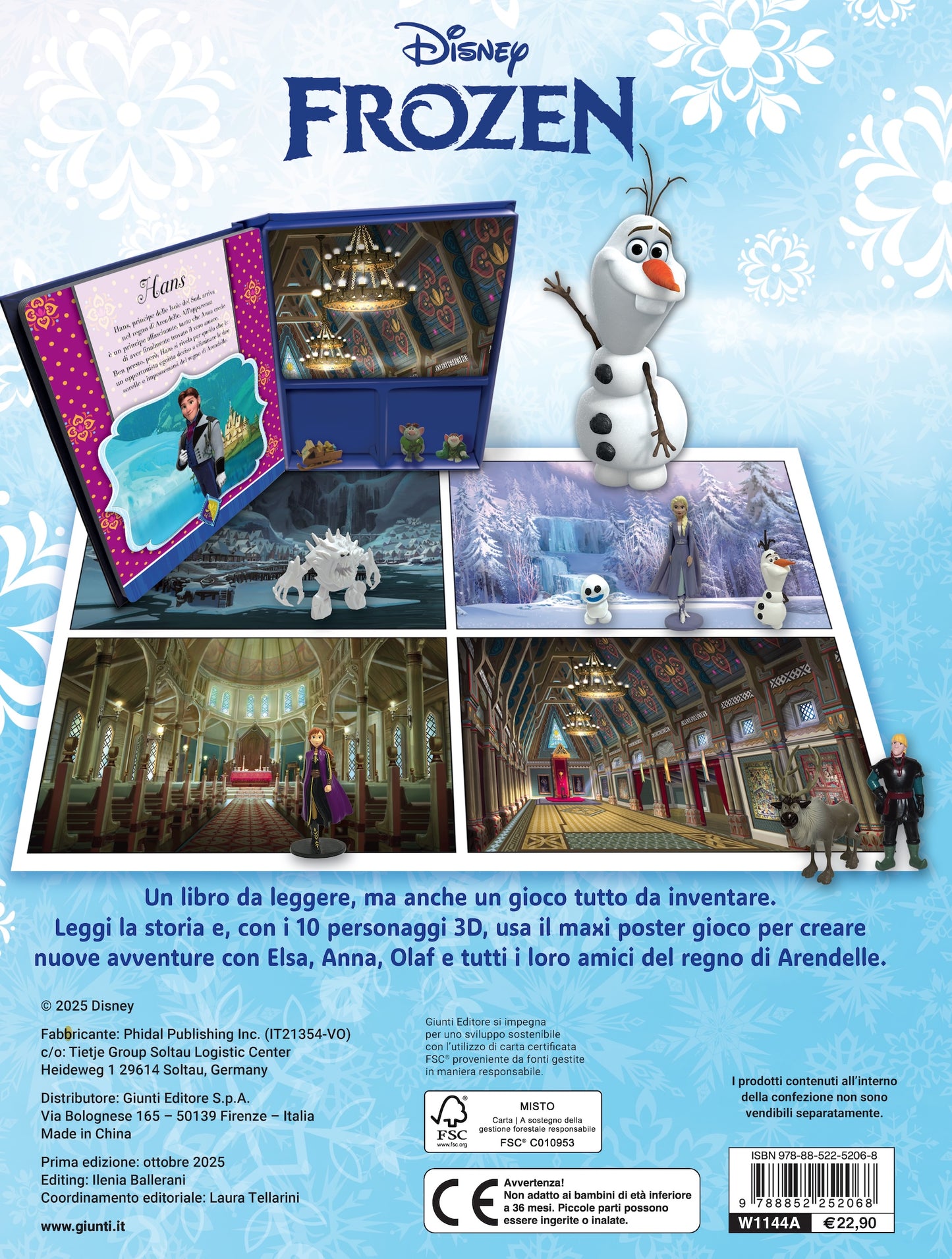 Frozen Maxi Box::Con 10 personaggi 3d, un libro e un maxi poster gioco