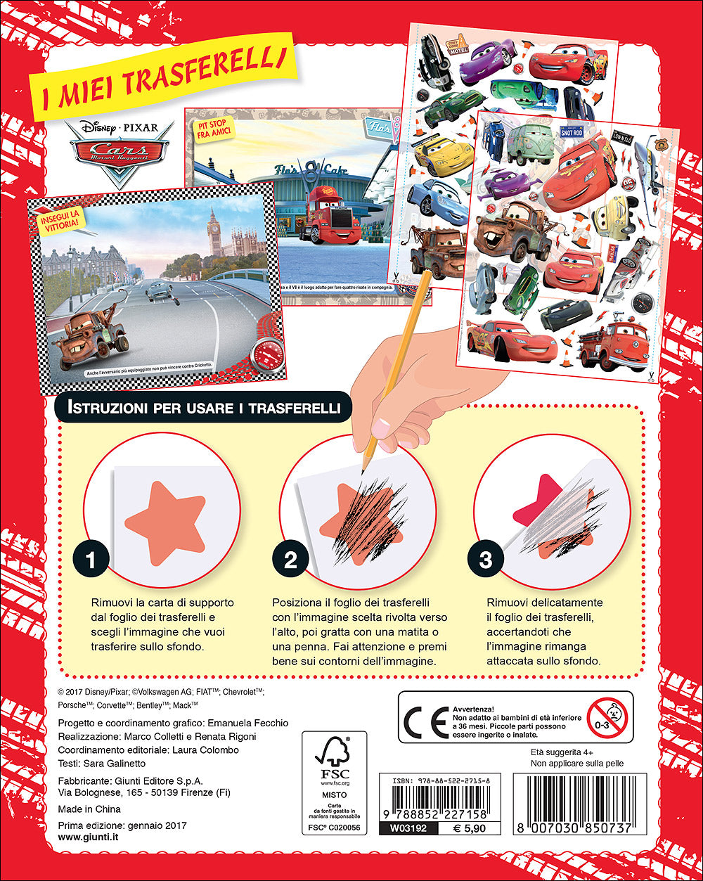 I miei trasferelli - Cars::Crea e personalizza le tue storie