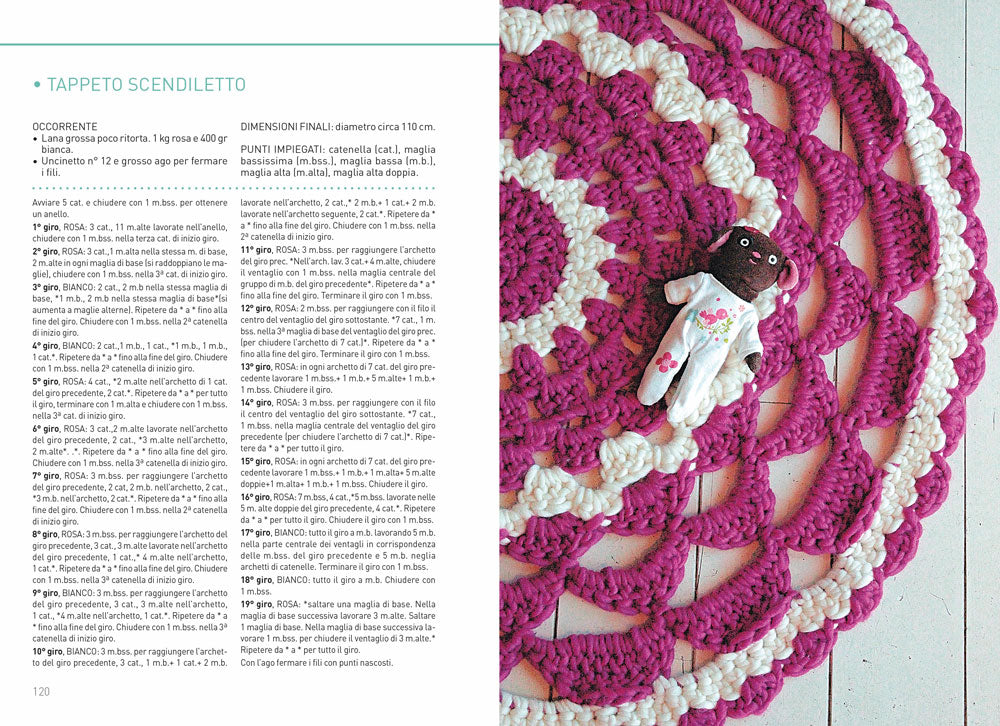 Scuola di uncinetto::con un’intera parte dedicata al MEGA SIZE CROCHET la nuova frontiera dell’uncinetto