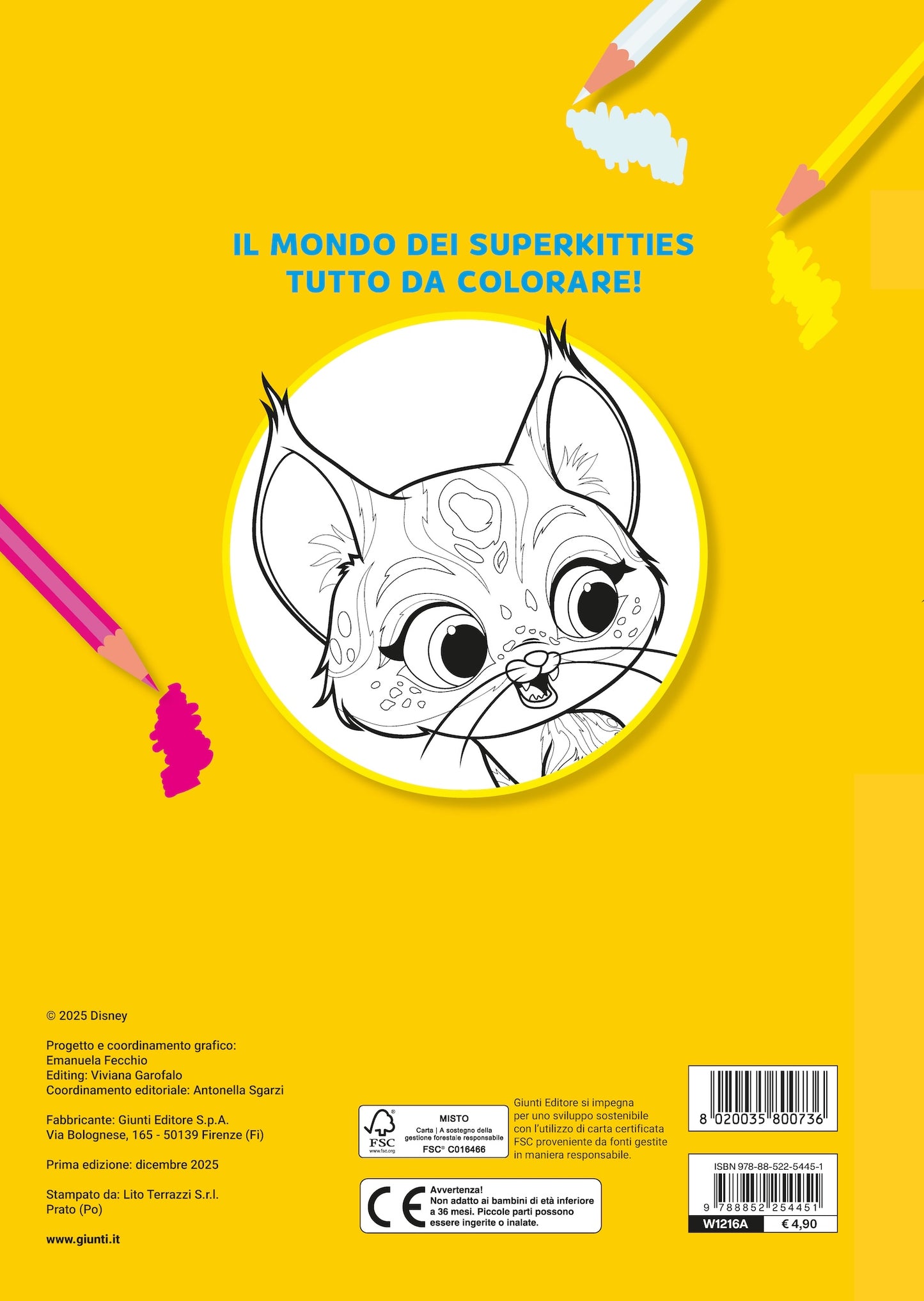 Super Kitties Primo album da colorare::Zampette coraggiose