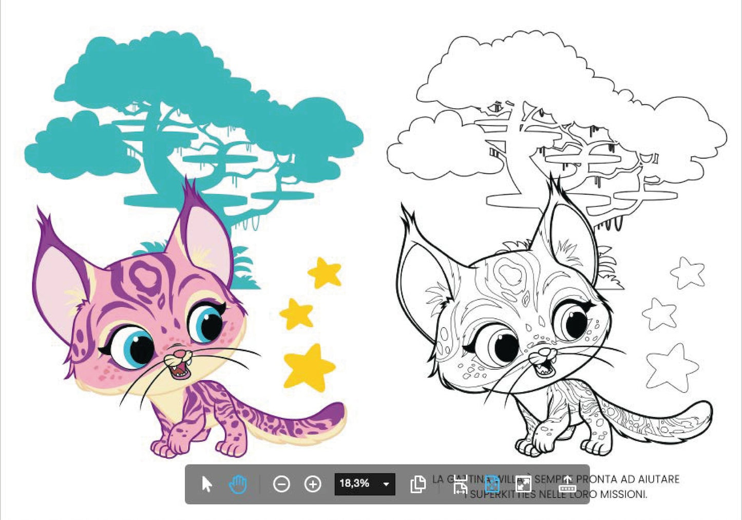 Super Kitties Primo album da colorare::Zampette coraggiose