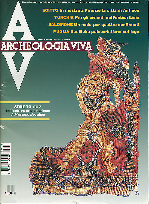 Archeologia Viva n. 71 - settembre/ottobre 1998::Rivista bimestrale