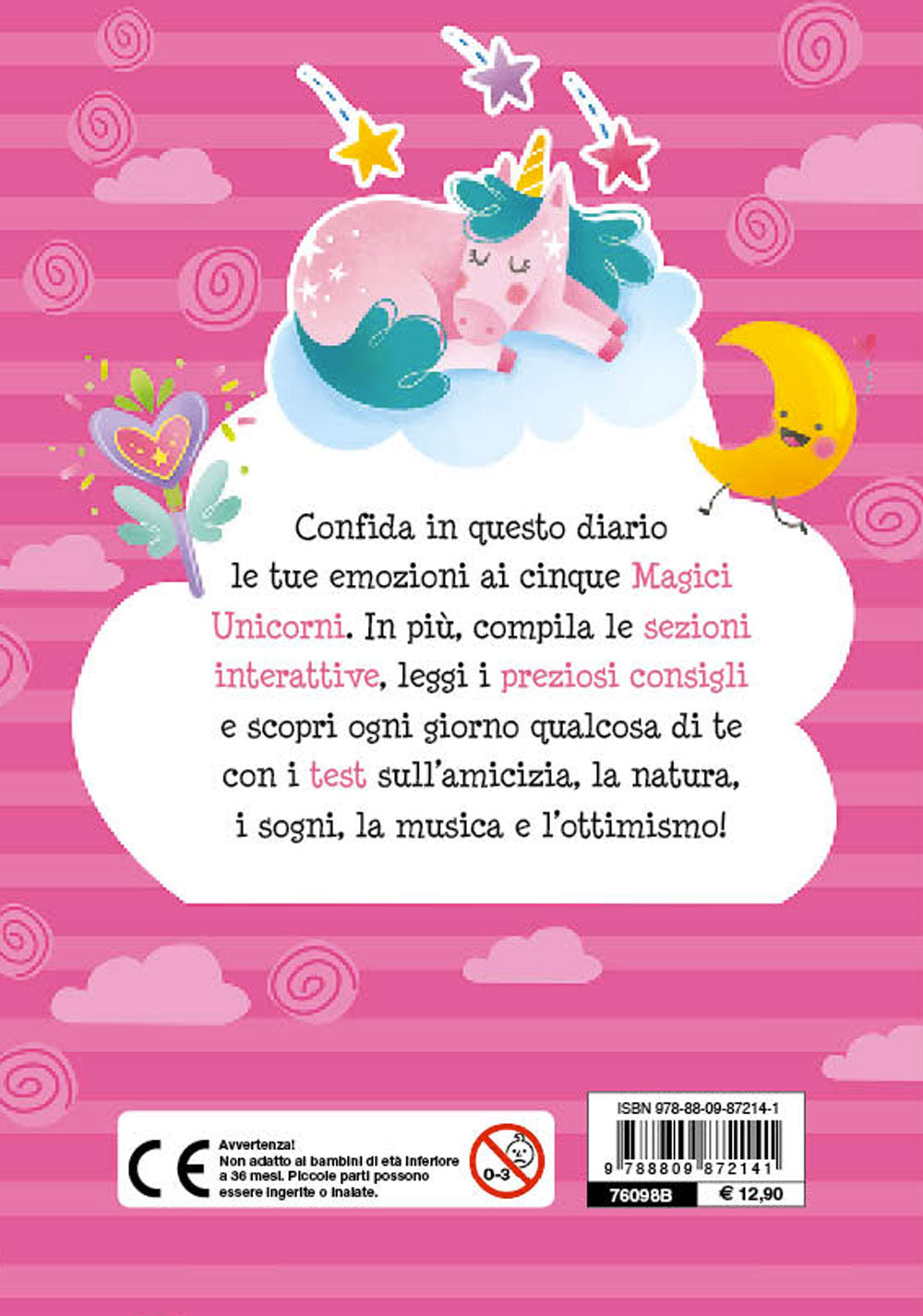 Il mio diario degli unicorni::Con tanti stickers!