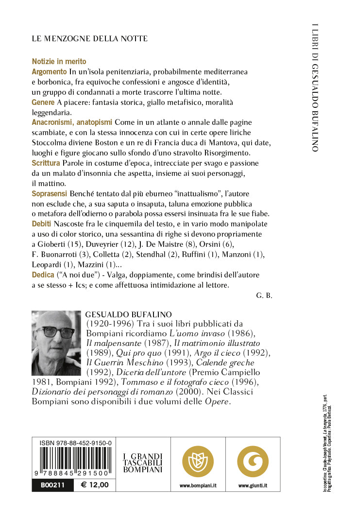 Le menzogne della notte::Vincitore del Premio Strega 1988