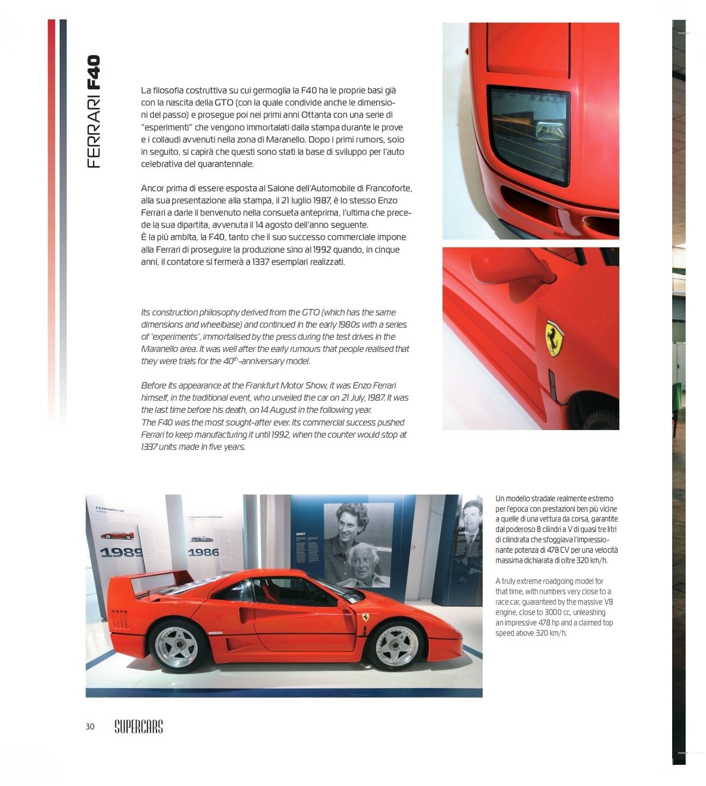 SUPERCARS (ed. ITA/ING)::Dagli anni Settanta ad oggi / From the Seventies to the present