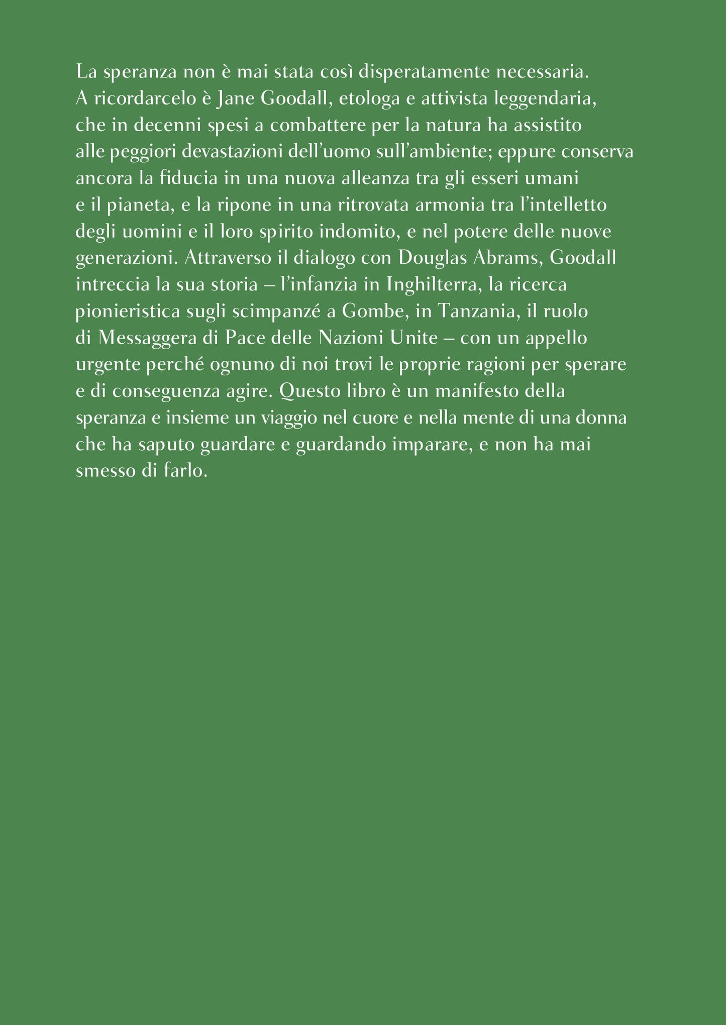 Il libro della speranza::Manuale di sopravvivenza per un pianeta in pericolo