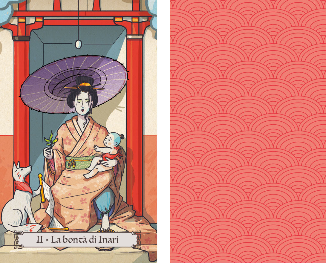 Tarocchi giapponesi. Formato mini (4,4 x 7,4 cm). Con 78 Carte