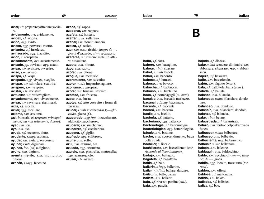 Dizionario spagnolo-italiano italiano-spagnolo